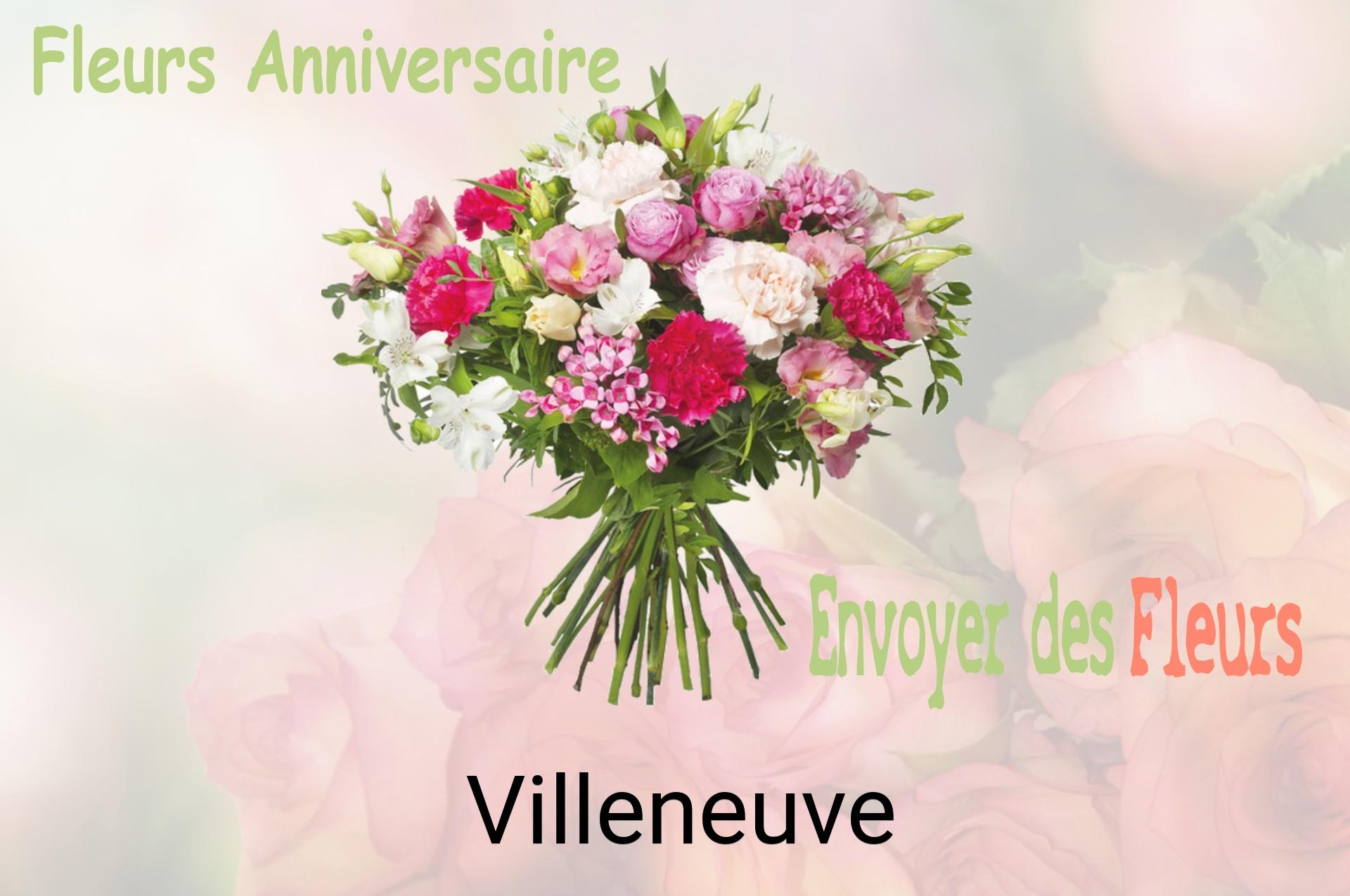 Bouquet de fleurs d’anniversaire livré à Villeneuve