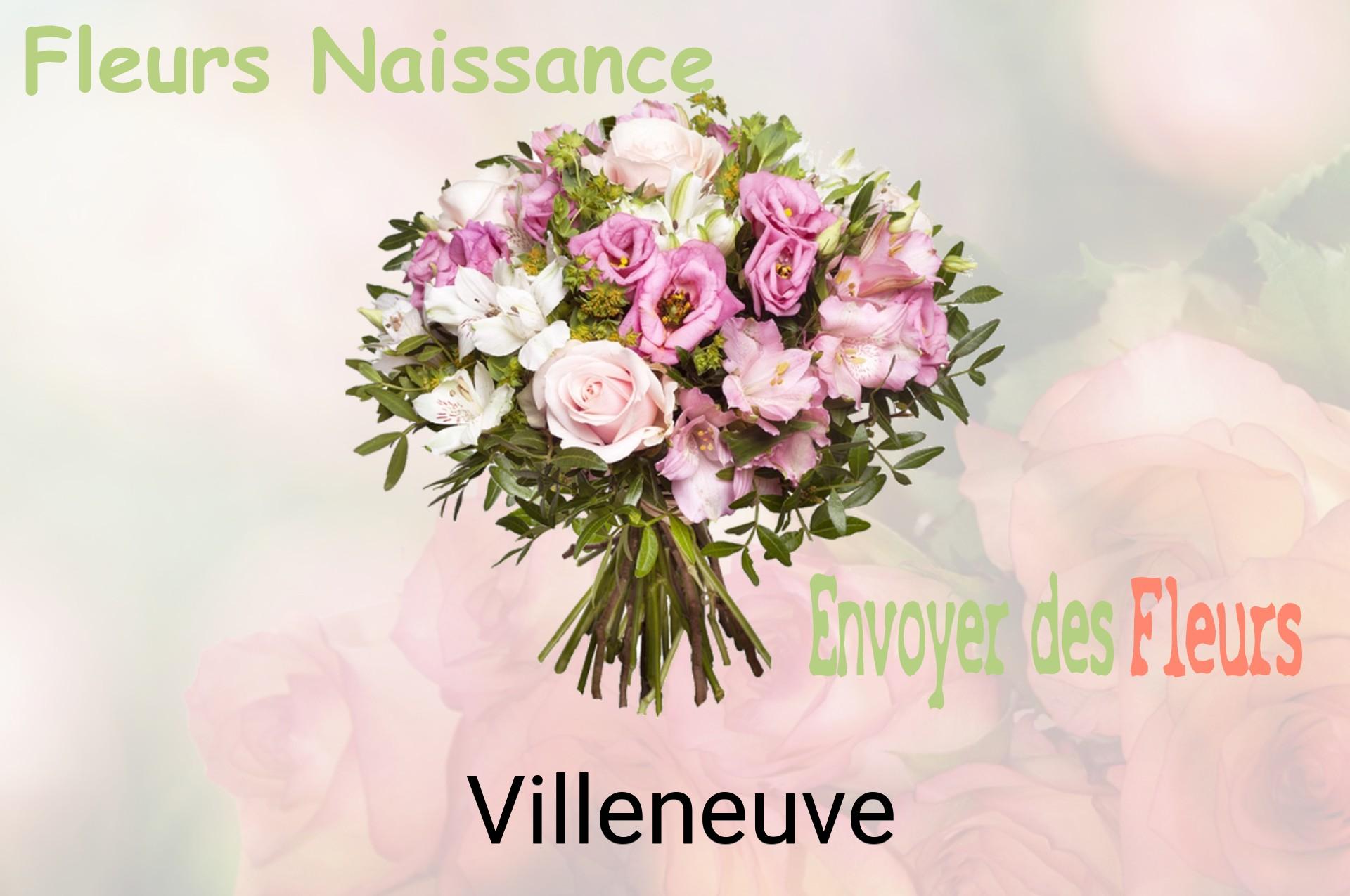 Bouquet de fleurs de naissance livré à Villeneuve